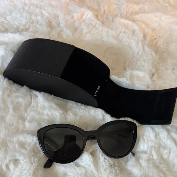 Prada | Accessories | Prada Black Cat Eye Sunglasses With  display picture 2